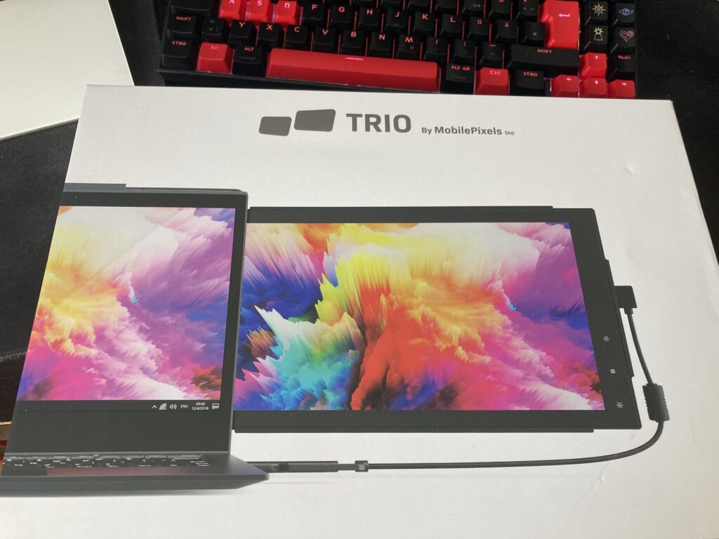 Verpackung des Mobile Pixels TRIO Laptop Monitors